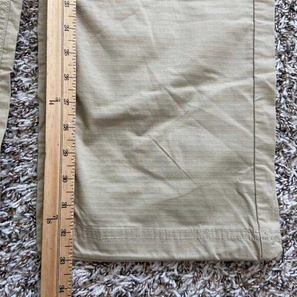 Prana Palisades Ripstop Utility Pant Women 12 Sandstone 33" Relaxed Straight Leg - Picture 11 of 13